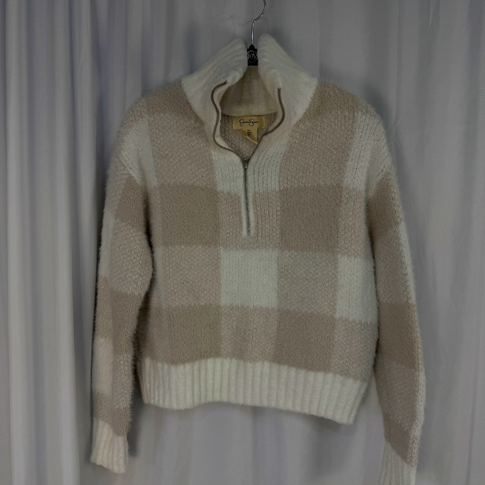 Jessica Simpson soft half zip pullover sweater